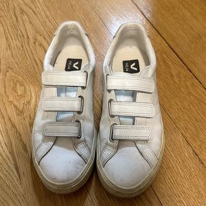 Veja white velcro leather sneakers size 38
